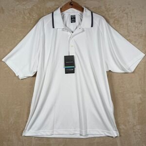 Page & Tuttle NWT Mens XL White‎ Cool Swing Golf Polo Shirt Moisture Wicking